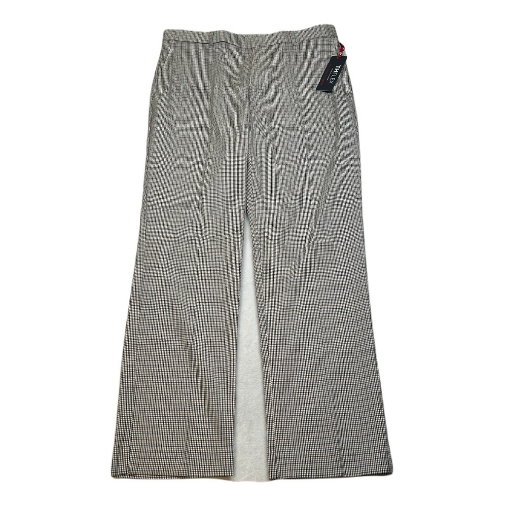 Tommy Hilfiger Dress Pants Mens 34x30 Tan Check Plaid TH Flex‎ NEW